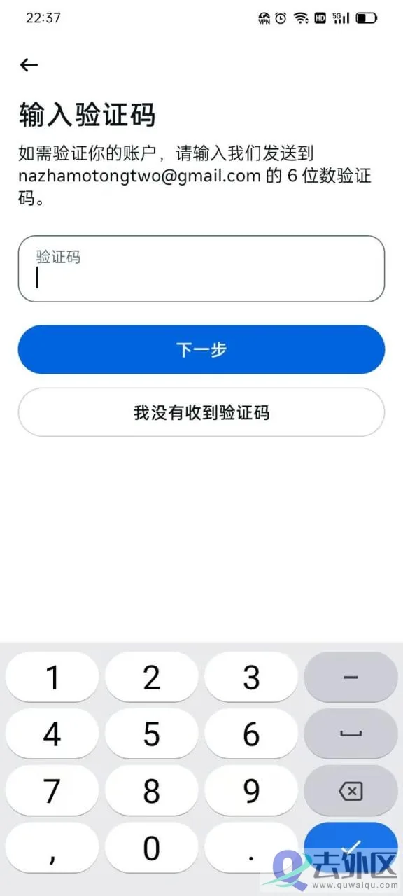 输入邮箱收到的ins验证码